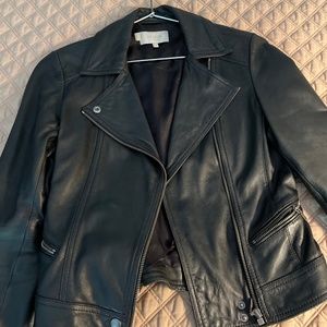 Black leather jacket